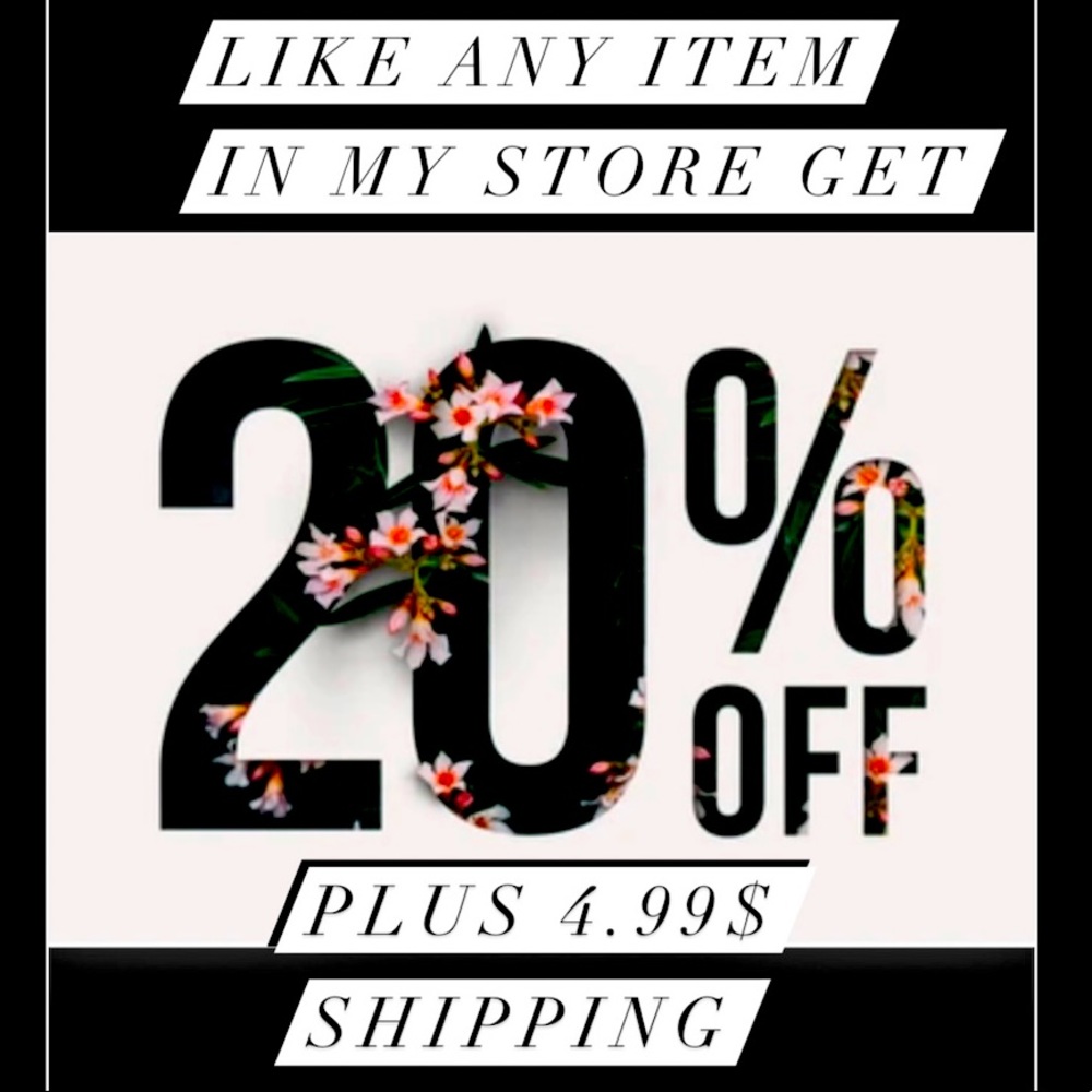 Today only 20% off any item and 4.99$ shipping.